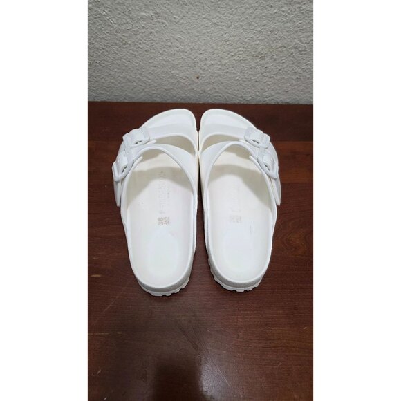 Birkenstock Arizona Eva White Sandals Dual Adjustable Straps & Contoured Size 38 - Picture 4 of 8
